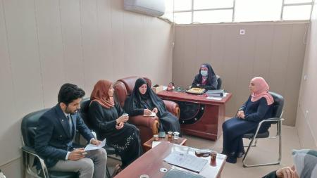 مديرة قسم تمكين المرأة في مكتب محافظ النجف الاشرف تزور جامعة جابر بن حيان الطبية